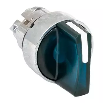 Механизм переключателя исполнительный EKF XB4BD2L-B ХB4 синий на 2 положения возвратный без фиксации, с подсветкой с короткой ручкой