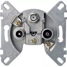 Механизм Schneider Electric Merten тройной розетки TV-FM оконечный