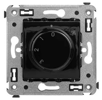 Механизм управления вентиляторами DKC 4402173 в стену, "Черный квадрат", 2 модуля, "Avanti"