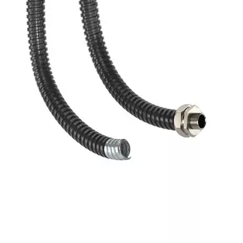 Металлорукав в ПВХ изоляции DKC 6071R-015NCR 15мм, низкотемпературный, Dвн 15,5 мм, Dнар 19,5, цвет чёрный, "Cosmec" (уп/50 м)