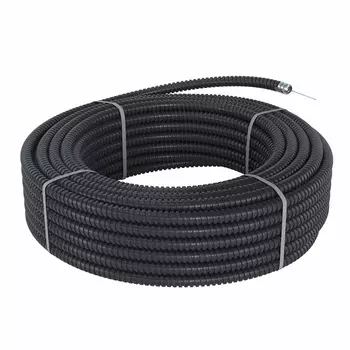 Металлорукав в ПВХ изоляции DKC 6071R-020NPCR 20мм, низкотемпературный, Dвн 20,5 мм, Dнар 25,5, с протяжкой, цвет чёрный, "Cosmec" (уп/50 м)