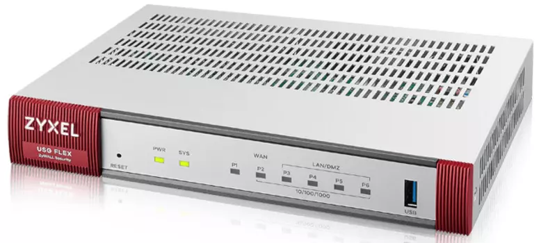Межсетевой экран ZYXEL USG FLEX 100 с подписками на 1 год (AS,AV,CF,IDP, SecuReporter), WAN GE, OPT