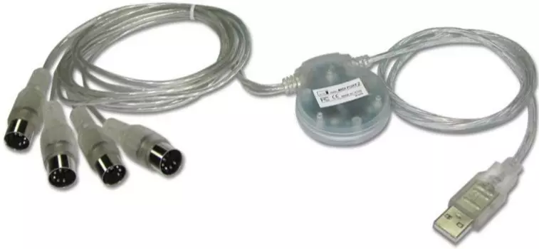 MIDI интерфейс Icon MidiPort 10105010001 USB MIDI интерфейс, 1х1 MIDI вход/выход, 16х16 MIDI каналов, Plug&Play, совместим с Windows XP, Vista (32-бит