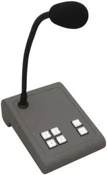 Микрофон BIAMP MICPAT-4 912.0664.900/911.0664.900 (APART) с селектором на 4 зоны трансляции. Может использоваться с ZONE4. Разъём: RJ45. Кабель в комп