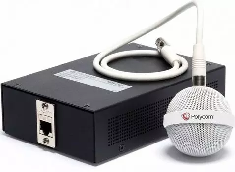 Микрофон Polycom 2215-85360-001 Contains Electronics Interface, Wall Plate, one IP Ceiling Microphone Array and 1 Ethernet Plenum 50 ft, 1 CAT 5E SHLD