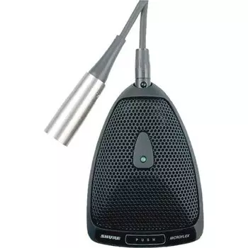 Микрофон Shure MX393/O конденсаторный, граничного слоя с возможностью поверхностного монтажа, всенаправленный, LED индикатор, кнопка вкл./выкл., кабел
