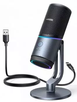 Микрофон UGREEN CM769 35629_ Desktop USB with RGB Lights. Цвет: серый