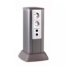 Мини-колонна DKC 19534 алюминиевая, 0,35 м, цвет тёмно-серебристый металлик, "In-liner Aero"