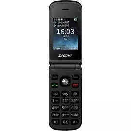 Мобильный телефон Digma VOX FS240 VT2074MM black 32Mb 2Sim 2.44" 240x320 0.08Mpix GSM900/1800 FM черный 1497204