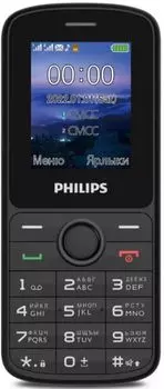 Мобильный телефон Philips Xenium E2101 черный, моноблок 2Sim 1.77" 128x160 Thread-X GSM900/1800 MP3 FM microSD max32Gb