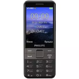 Мобильный телефон Philips Xenium E590 867000176127 64Mb черный моноблок 2Sim 3.2" 240x320 2Mpix GSM900/1800 GSM1900 MP3 microSD