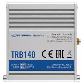 Модем Teltonika Networks TRB140 LTE cat.4, SMA, 1x1G RJ45, miniSIM, 2xDigital I/O