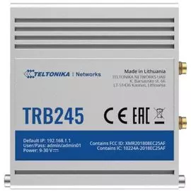 Модем Teltonika Networks TRB245 LTE cat.4, SMA, GNSS SMA, 1x10/100Mbps RJ45, 2xminiSIM, Digital I/O