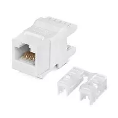 Модуль Cabeus KJ-RJ45-Cat.5E-180 (вставка) Keystone Jack RJ-45(8P8C), 180 градусов, категория 5e, Dual IDC (110&Krone type), белая