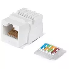 Модуль Cabeus KJ-RJ45-Cat.6-Toolless (вставка) Keystone Jack RJ-45(8P8C), категория 6, без инструмента Toolless, белая