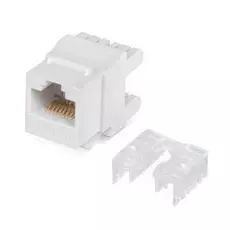 Модуль Cabeus KJ-RJ45-Cat.6A-180 Degree (вставка) Keystone Jack RJ-45(8P8C), 180 градусов, категория 6A, Dual IDC (110&Krone type), белая