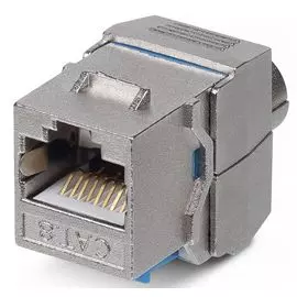 Модуль Cabeus KJ-RJ45-Cat.8-SH-180-Toolless Keystone Jack RJ-45(8P8C), 180 градусов, категория 8, полный экран, без инструмента Toolless