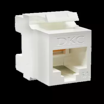 Модуль DKC RNK6AU180WH Keystone RJ45 CAT6А не экранированный, 180 градусов, белый, "RAM telecom"