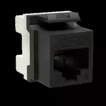 Модуль DKC RNK6U180BK Keystone RJ45 CAT6 не экранированный, 180 градусов, черный, "RAM telecom"