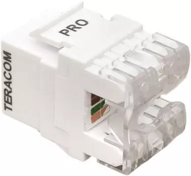 Модуль EKF TRP-KSTN-180D-6UTP-WH Keystone TERACOM PRO Cat.6 RJ-45 неэкран. 110 IDC 180 град. белый