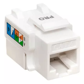 Модуль EKF TRP-KSTN-90D-6UTP-WH Keystone TERACOM PRO Cat.6 RJ-45 неэкран. 110 IDC 90 град. белый