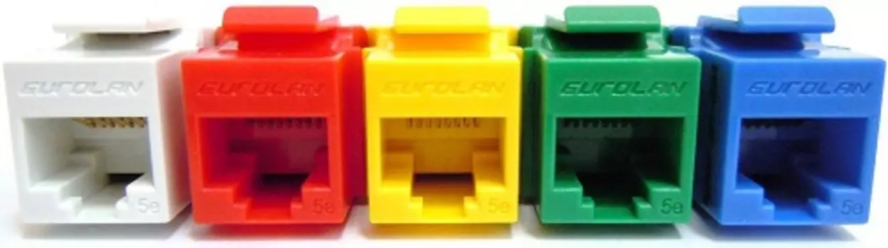 Модуль Eurolan 16B-U6-03GR розеточный Keystone категории 6, UTP, 1xRJ45, T568A/B, зеленый