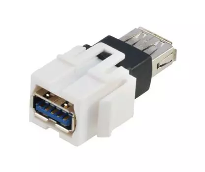 Модуль Eurolan 16B-US-03WT USB keystone 3.0 тип A, белый
