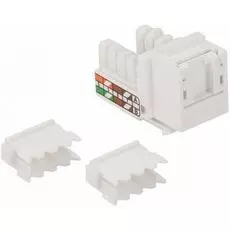 Модуль Lanmaster LAN-OK45U5E/90P-WH Keystone, RJ45, кат.5E, UTP, 90 градусов, со встроенной шторкой, белый