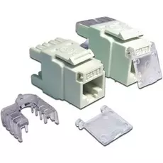 Модуль Lanmaster LAN-OK45U6/180-WH Keystone, RJ45, кат.6, UTP, 180 градусов, со шторкой, белый