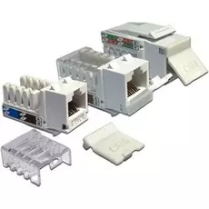 Модуль Lanmaster LAN-OK45U6/90-WH Keystone, RJ45, кат.6, UTP, 90 градусов, со шторкой, белый