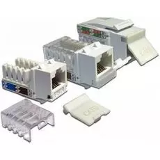Модуль Lanmaster LAN-OK45U6/90P-WH Keystone, RJ45, кат.6, UTP, 90 градусов, со встроенной шторкой, белый
