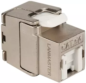 Модуль Lanmaster LAN-TK45S6A/180R Keystone ToolLess, RJ45, экранированный, кат.6A, со встроенной шторкой, 180 градусов