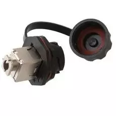 Модуль NIKOMAX NMC-KJSE2-IS-BK индустриальный , Кат.6 (Класс E), 250МГц, RJ45/8P8C, 110/KRONE, T568A/B, экранированный, IP67, с защитной крышкой, черн