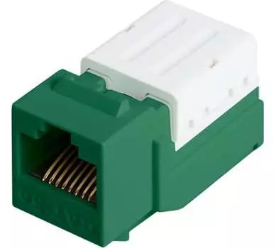 Модуль NIKOMAX NMC-KJUD2-FT-GN типа Keystone, Кат.5е (Класс D), 100МГц, RJ45/8P8C, FT-TOOL/110/KRONE, T568A/B, неэкранированный, зеленый
