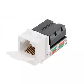 Модуль NikoMax NMC-KJUD2-WT вставка, типа KeyStone, Кат.5e, RJ45/8P8C, 110/KRONE, T568A/B, неэкранированный, белый