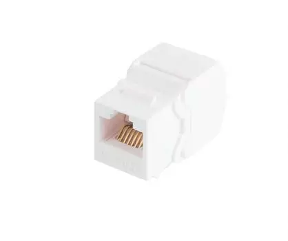 Модуль NIKOMAX NMC-KJUE2-ET-WT типа Keystone Essential Line, Кат.6 (Класс E), 250МГц, RJ45/8P8C, самозажимной, T568A/B, 180 градусов, неэкранированный