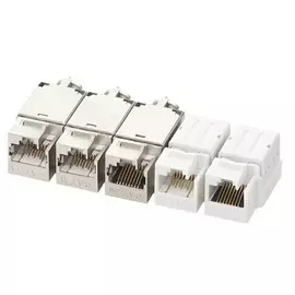 Модуль NIKOMAX NMC-KJUE2-LS-WT вставка типа KeyStone для LED панелей, Кат.6, RJ45/8P8C, FT-TOOL/110/KRONE, T568A/B, неэкранированный, белый