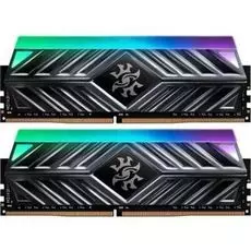 Модуль памяти DDR4 16GB (2*8GB) ADATA AX4U266638G16-DT41 XPG Spectrix D41 RGB Titanium gray PC4-21300 2666MHz CL16 1.2V Радиатор XMP RTL