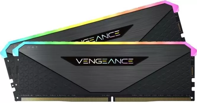 Модуль памяти DDR4 16GB (2*8GB) Corsair CMN16GX4M2Z3600C18 VENGEANCE RGB RT black PC4-28800 3600MHz CL18 радиатор 1.35V