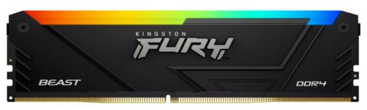 Модуль памяти DDR4 16GB (2*8GB) Kingston FURY KF436C17BB2AK2/16 Beast RGB Black XMP 3600MHz CL17 1RX8 1.35V 288-pin 8Gbit