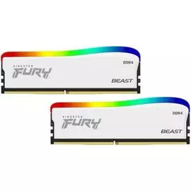 Модуль памяти DDR4 16GB (2*8GB) Kingston FURY KF436C17BWAK2/16 Beast White RGB SE 3600MT/s CL17 1.35V