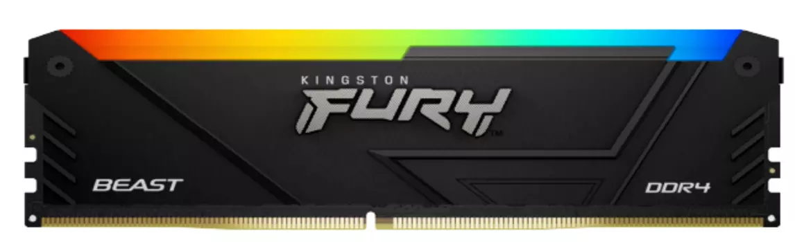 Модуль памяти DDR4 16GB Kingston FURY KF432C16BB2A/16 Beast RGB Black XMP 3200MHz CL16 1RX8 1.35V 288-pin 16Gbit