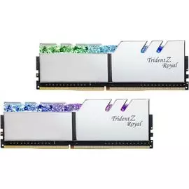 Модуль памяти DDR4 32GB (2*16GB) G.Skill F4-3600C14D-32GTRSA Trident Z Royal silver PC4-28800 3600MHz CL14 радиатор 1.45V