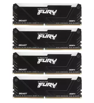 Модуль памяти DDR4 32GB (4*8GB) Kingston FURY KF432C16BB2AK4/32 Beast RGB Black XMP 3200MHz CL16 1RX8 1.35V 8Gbit