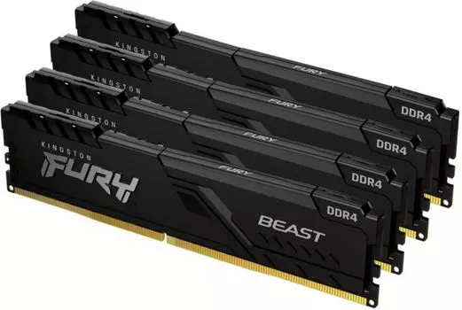 Модуль памяти DDR4 64GB (4*16GB) Kingston FURY KF426C16BB1K4/64 Beast Black 2666MHz CL16 1Gx8 2RX8 1.2V 288-pin 8Gbit