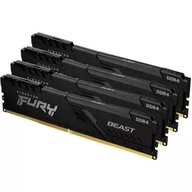 Модуль памяти DDR4 64GB (4*16GB) Kingston FURY KF436C18BBK4/64 Beast Black 3600MHz CL18 1RX8 1.35V 288-pin 16Gbit