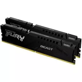 Модуль памяти DDR5 16GB (2*8GB) Kingston FURY KF552C40BBK2-16 Beast black 5200MHz CL40 радиатор 1.25V