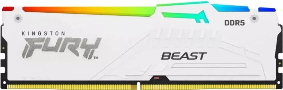 Модуль памяти DDR5 16GB Kingston FURY KF560C30BWA-16 Beast white RGB, PC5-48000, 6000MHz, CL30, 1,4V, XMP, радиатор