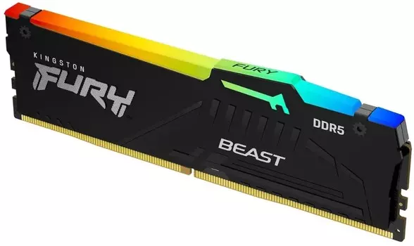 Модуль памяти DDR5 16GB Kingston FURY KF564C32BBEA-16 Beast RGB Gaming PC5-51200 6400MHz CL32 1.4V