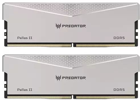 Модуль памяти DDR5 32GB (2*16GB) Acer BL.9BWWR.375 Predator Pallas II PC5-51200 6400MHz CL32 1.35V silver